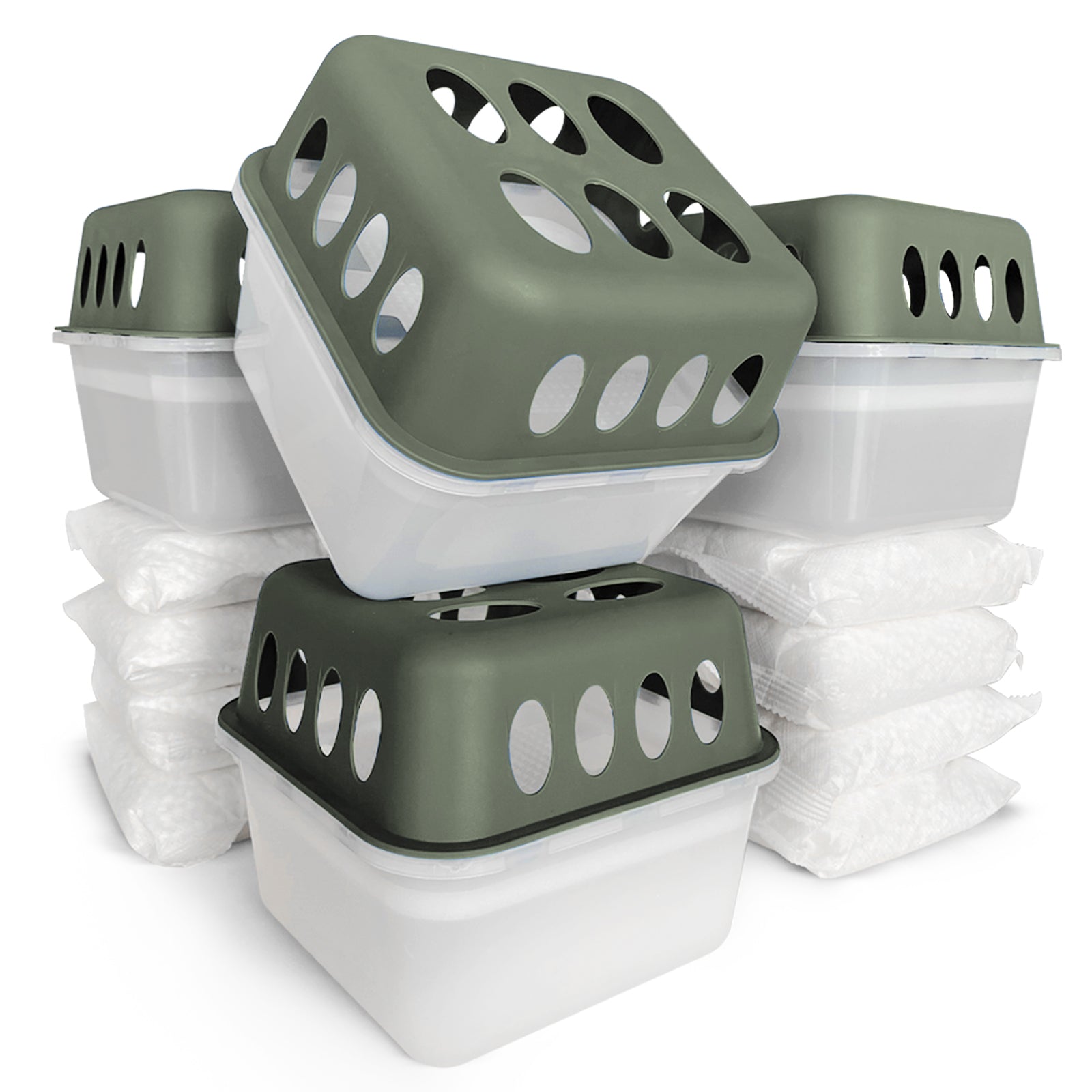 ZESTAW 4 osuszaczy | Osuszacz pokojowy w 6 kolorach i 2 wzorach | Możliwość wielokrotnego napełniania i wielokrotnego użytku