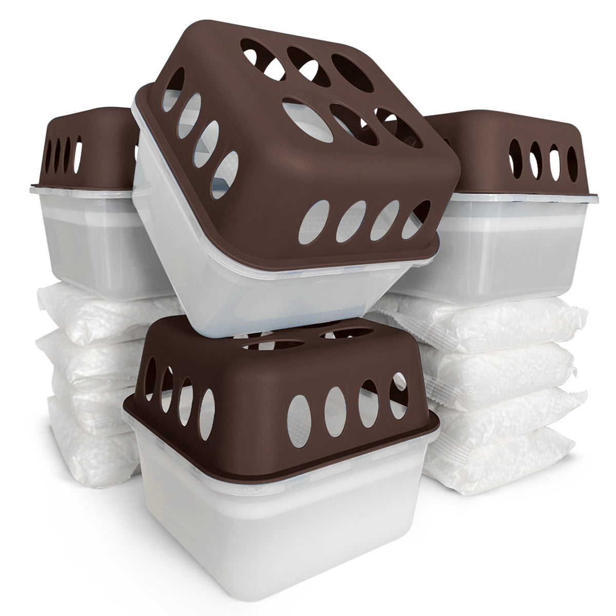 ZESTAW 4 osuszaczy | Osuszacz pokojowy w 6 kolorach i 2 wzorach | Możliwość wielokrotnego napełniania i wielokrotnego użytku