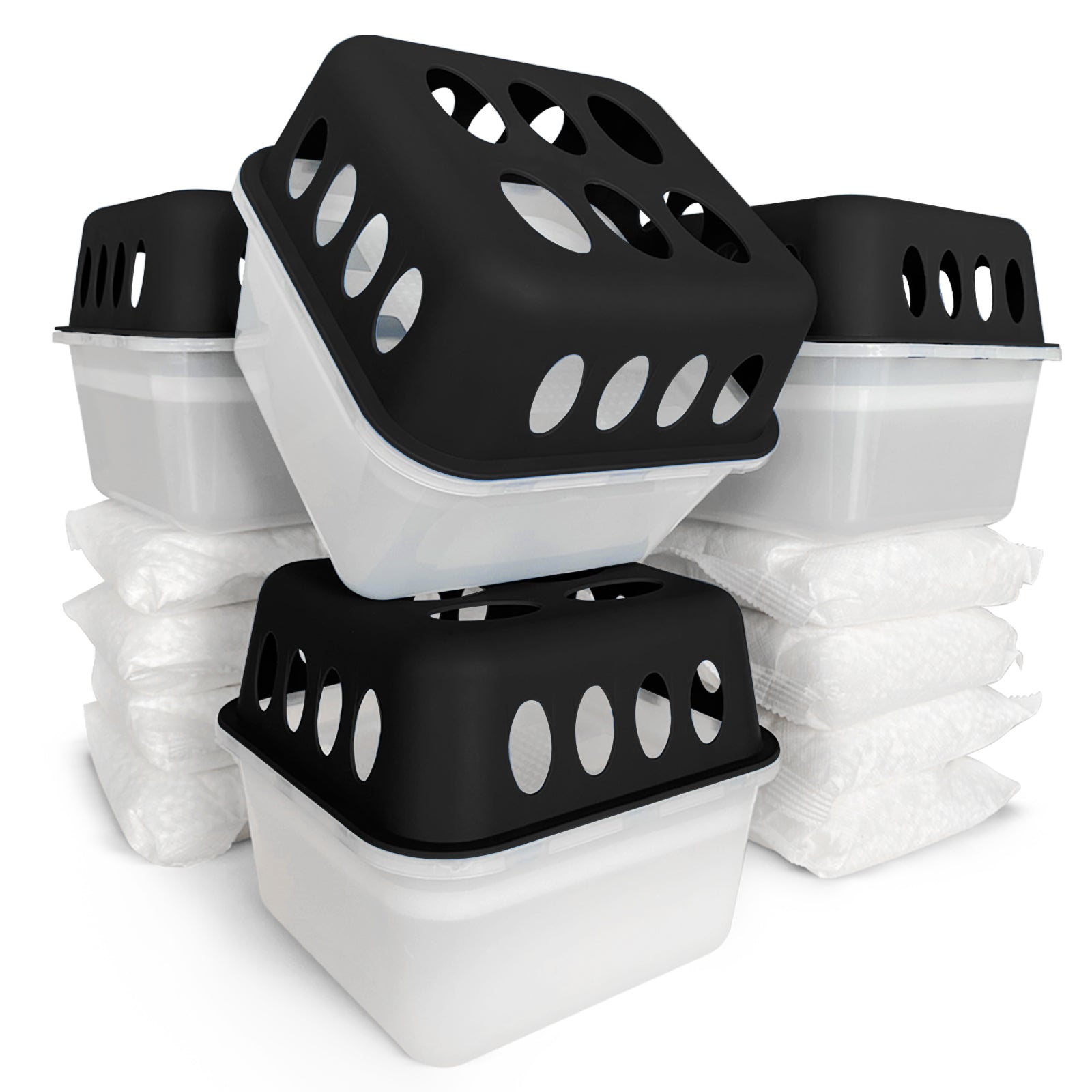 ZESTAW 4 osuszaczy | Osuszacz pokojowy w 6 kolorach i 2 wzorach | Możliwość wielokrotnego napełniania i wielokrotnego użytku