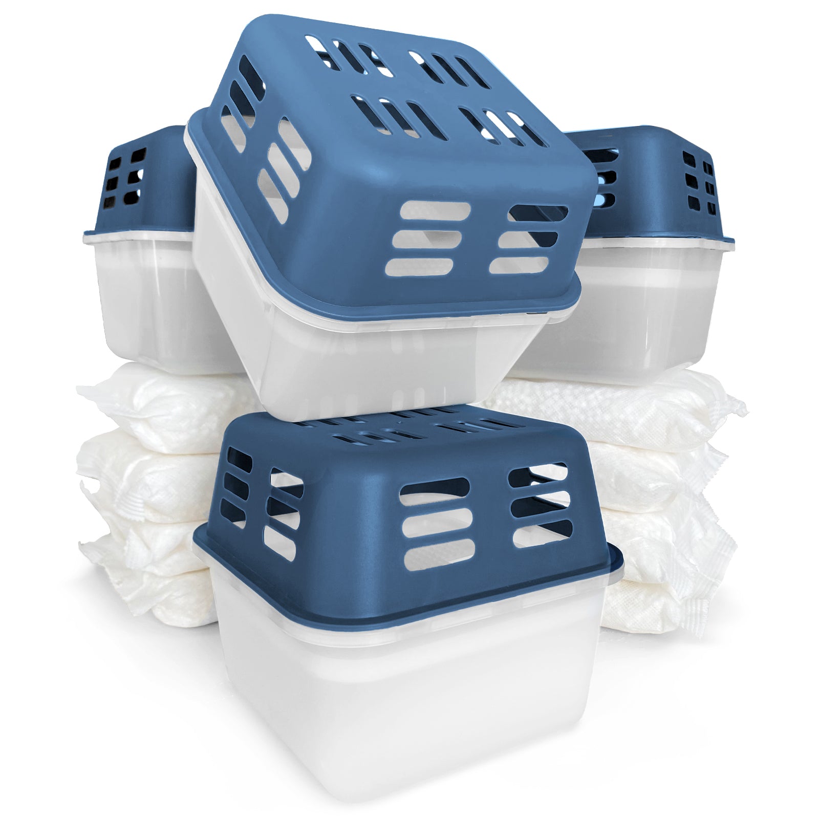 ZESTAW 4 osuszaczy | Osuszacz pokojowy w 6 kolorach i 2 wzorach | Możliwość wielokrotnego napełniania i wielokrotnego użytku