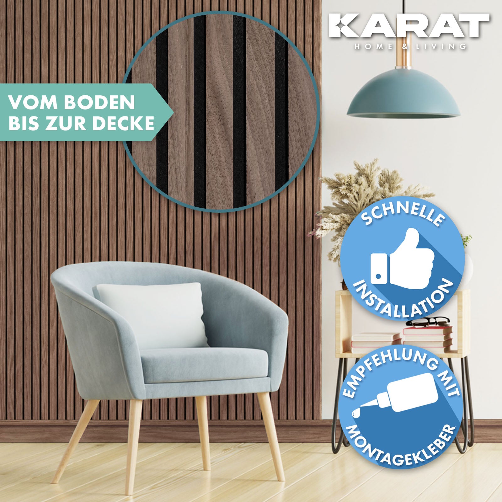 Panele akustyczne o wyglądzie drewna | Ponadczasowy design zapewniający przyjemną akustykę pomieszczenia | Dostępne w 3 wzorach i 2 rozmiarach