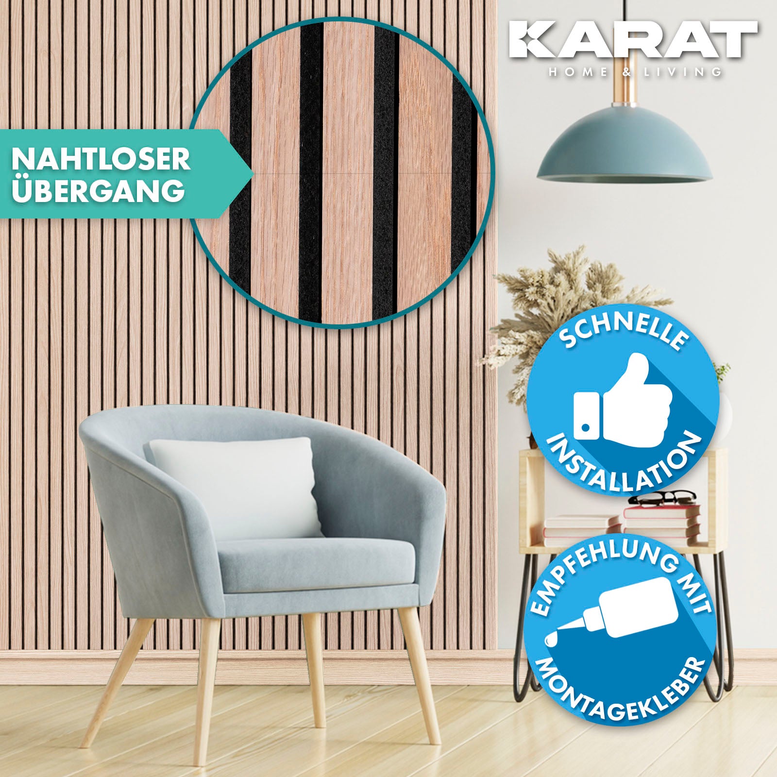 Panele akustyczne o wyglądzie drewna | Ponadczasowy design zapewniający przyjemną akustykę pomieszczenia | Dostępne w 3 wzorach i 2 rozmiarach