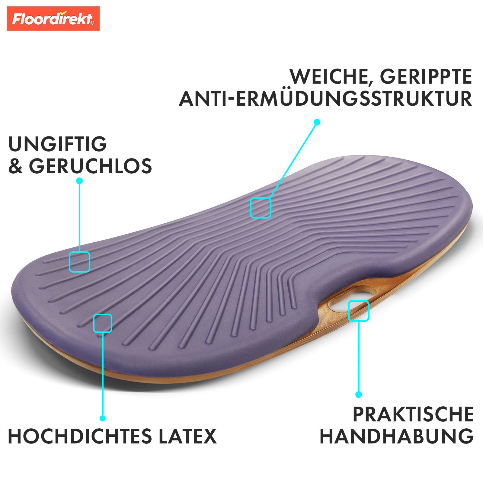 Balance Board | Hawaii | Mata przeciwzmęczeniowa do biurek stojących w biurze i biurze domowym | Mata do pracy dostępna w dwóch wersjach