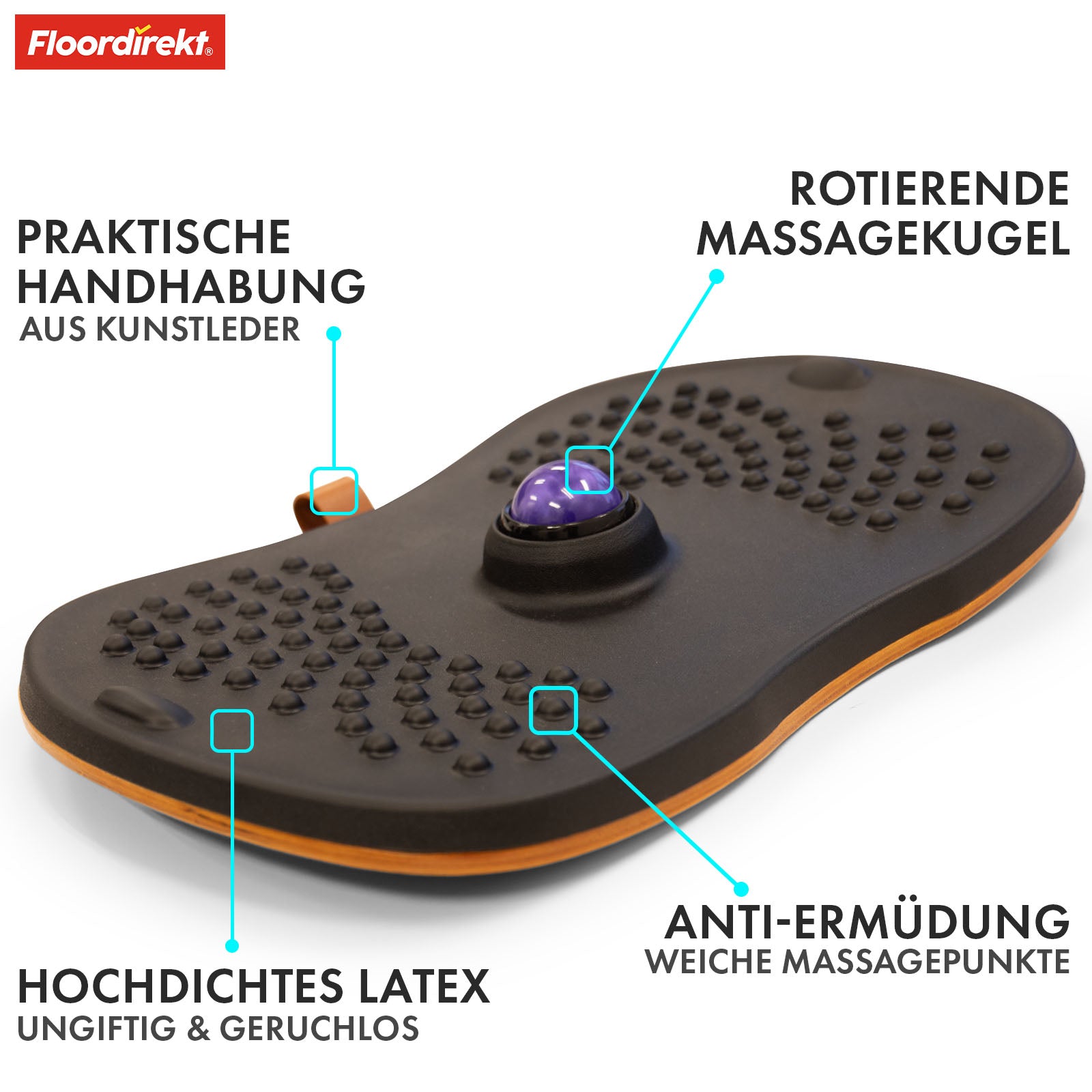 Balance Board | Hawaii | Mata przeciwzmęczeniowa do biurek stojących w biurze i biurze domowym | Mata do pracy dostępna w dwóch wersjach