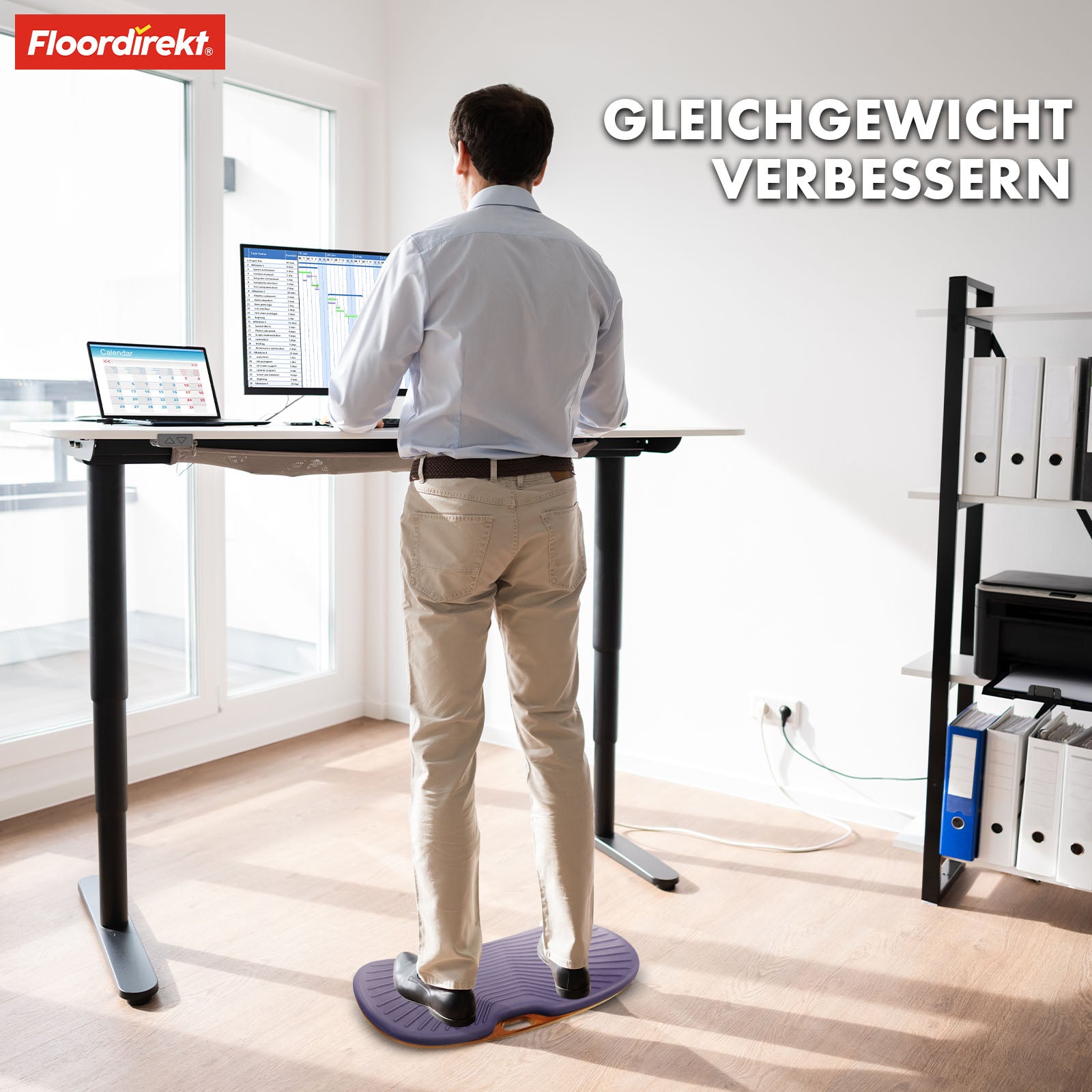 Balance Board | Hawaii | Mata przeciwzmęczeniowa do biurek stojących w biurze i biurze domowym | Mata do pracy dostępna w dwóch wersjach