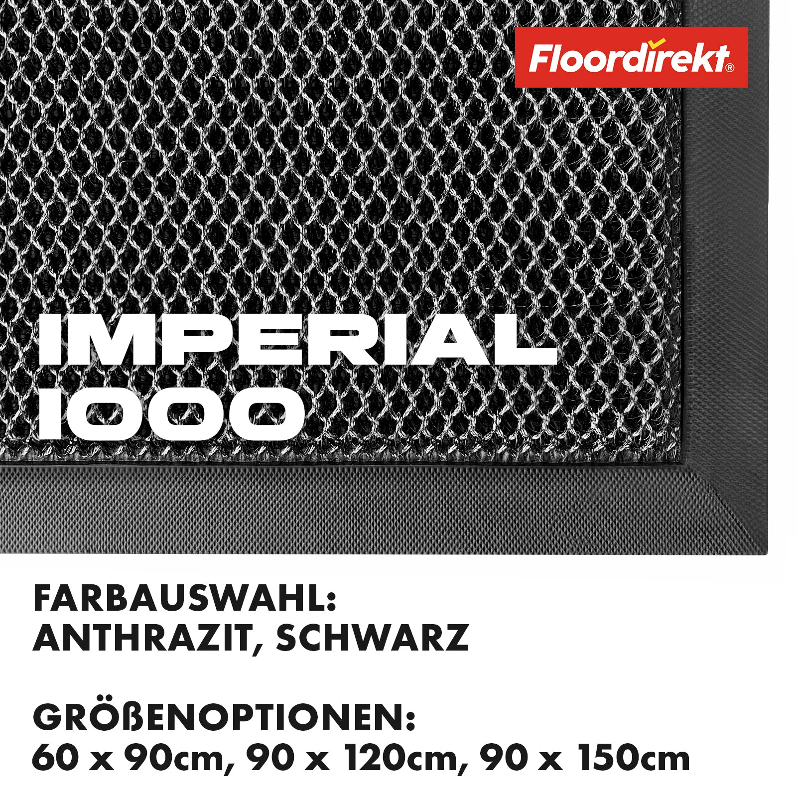 Wycieraczka | Imperial 1000 | Innowacyjna tkanina 3D zapewniająca skuteczną filtrację | Dostępna w 2 kolorach i 3 rozmiarach