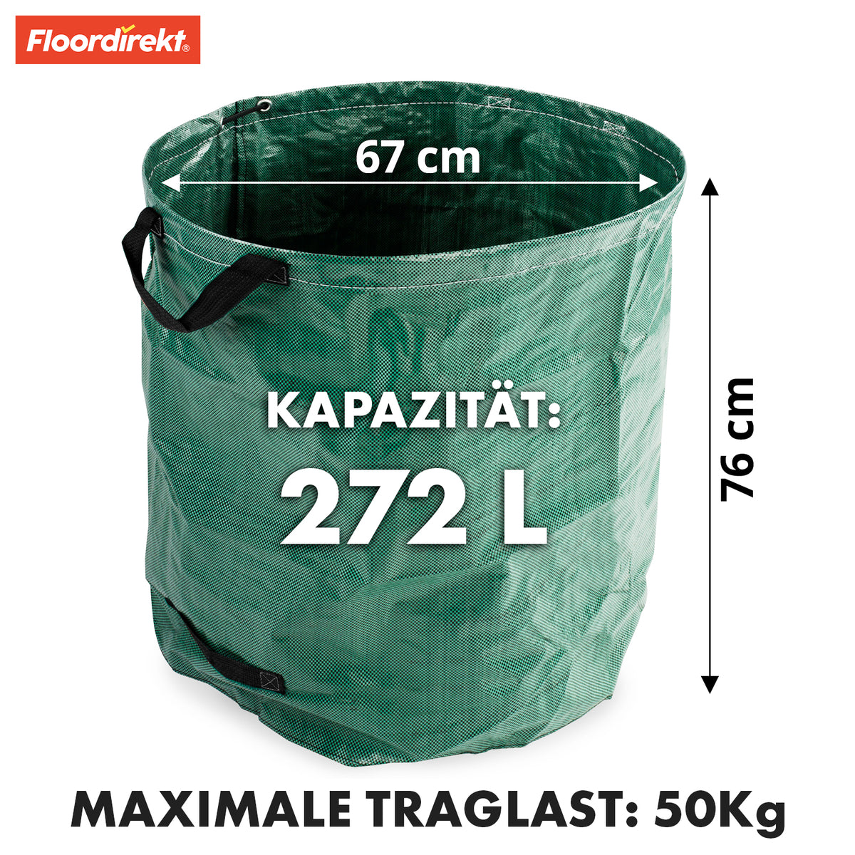 Zestaw 3 worków na odpady ogrodowe | Wszechstronne rozwiązanie do przechowywania odpadów ogrodowych | Stabilne, samostojące i wodoodporne