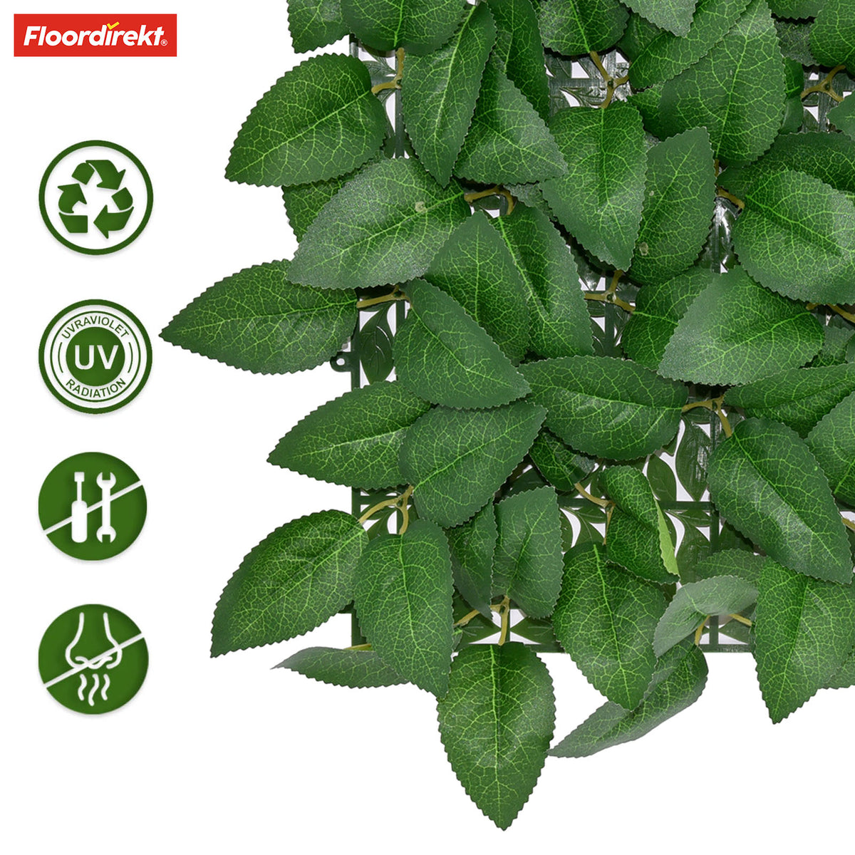 Ściana roślinna | Big Rose Leaf | Elegancki wzór ścienny z dużymi płatkami róży do każdego domu | 33 x 33 cm