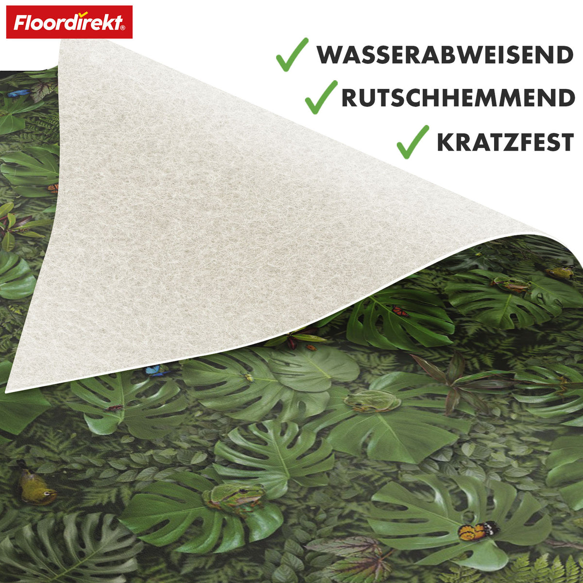 Podłoga CV 3D | Eldorado | Tropikalny wzór zwierzęcy i roślinny do stylowych pomieszczeń