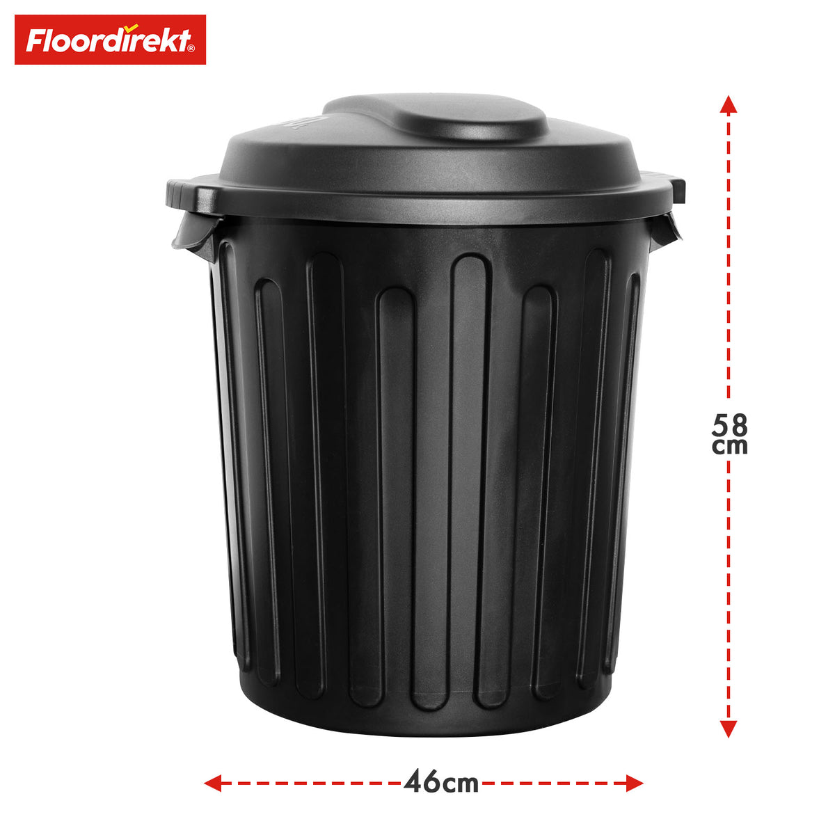 Kosz na śmieci | Robin | 60-litrowy kosz na śmieci z pokrywą | Szczelny, higieniczny i łatwy do czyszczenia