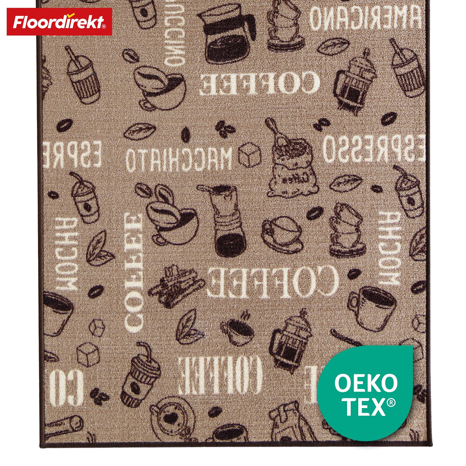 Dywanik na wymiar | Coffee | Motywy kawowe, antypoślizgowy, konfigurowalny