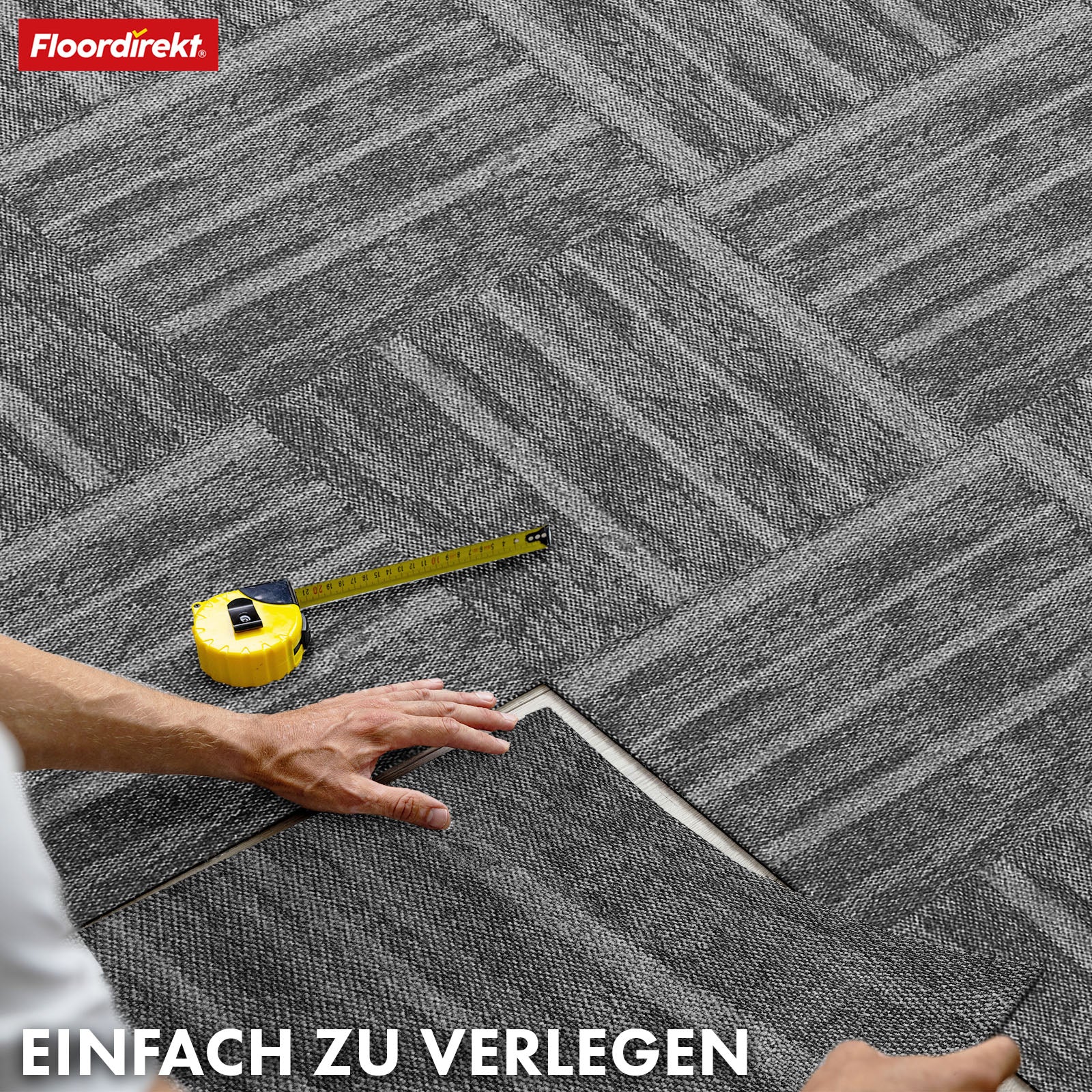 Płytki dywanowe | Zürich | 50 x 50 cm | Idealne do biur i salonów | Wysokiej jakości designerskie płytki w 4 kolorach