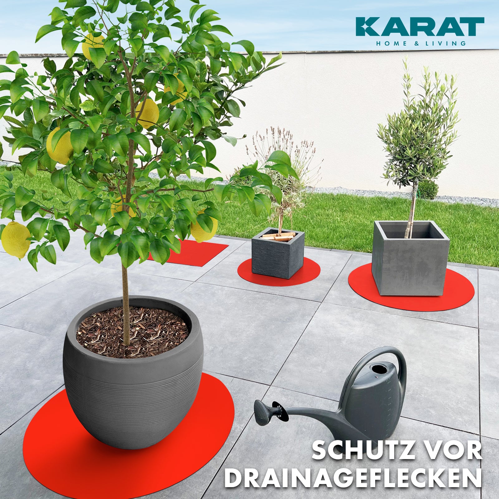 Podstawka z fazowaną krawędzią do doniczek z fazowaną krawędzią | Majesty | Ochrona podstawy | W wielu kolorach i rozmiarach