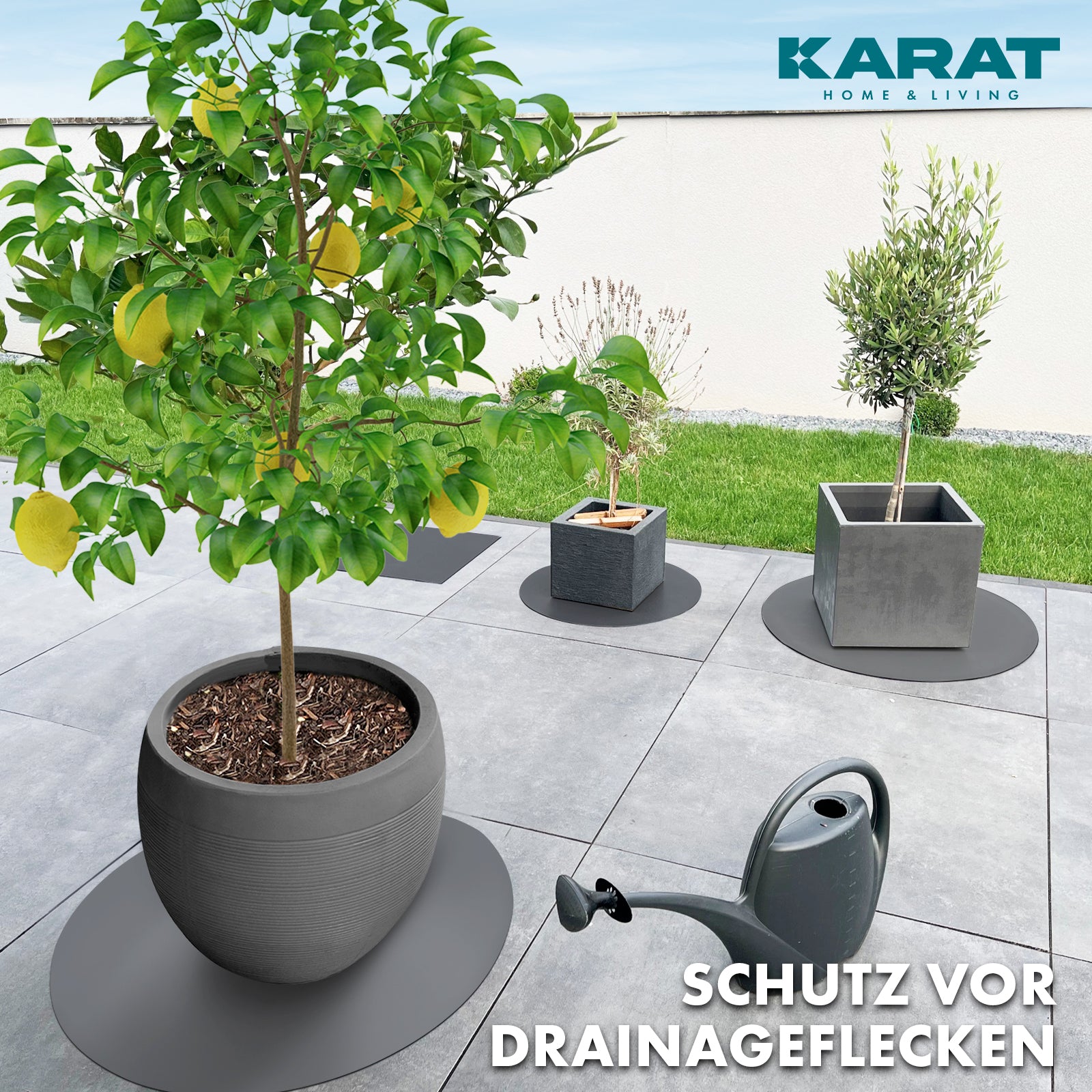 Podstawka z fazowaną krawędzią do doniczek z fazowaną krawędzią | Majesty | Ochrona podstawy | W wielu kolorach i rozmiarach