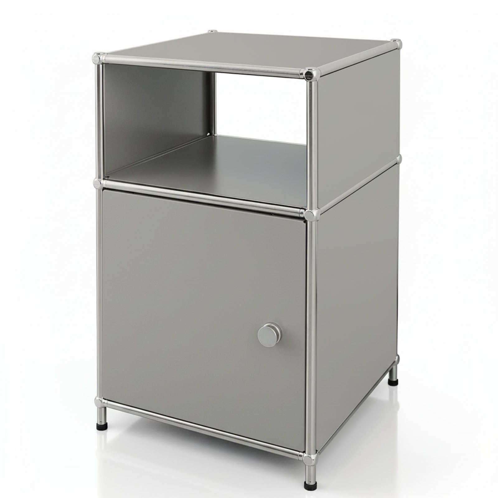 Regał metalowy | Concept Epure MK-040 | 3-poziomowy regał do przechowywania z drzwiami i półkami | Dostępny w kilku kolorach