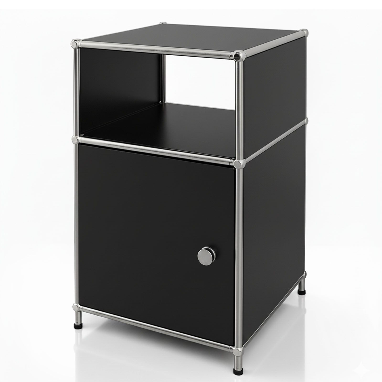 Regał metalowy | Concept Epure MK-040 | 3-poziomowy regał do przechowywania z drzwiami i półkami | Dostępny w kilku kolorach