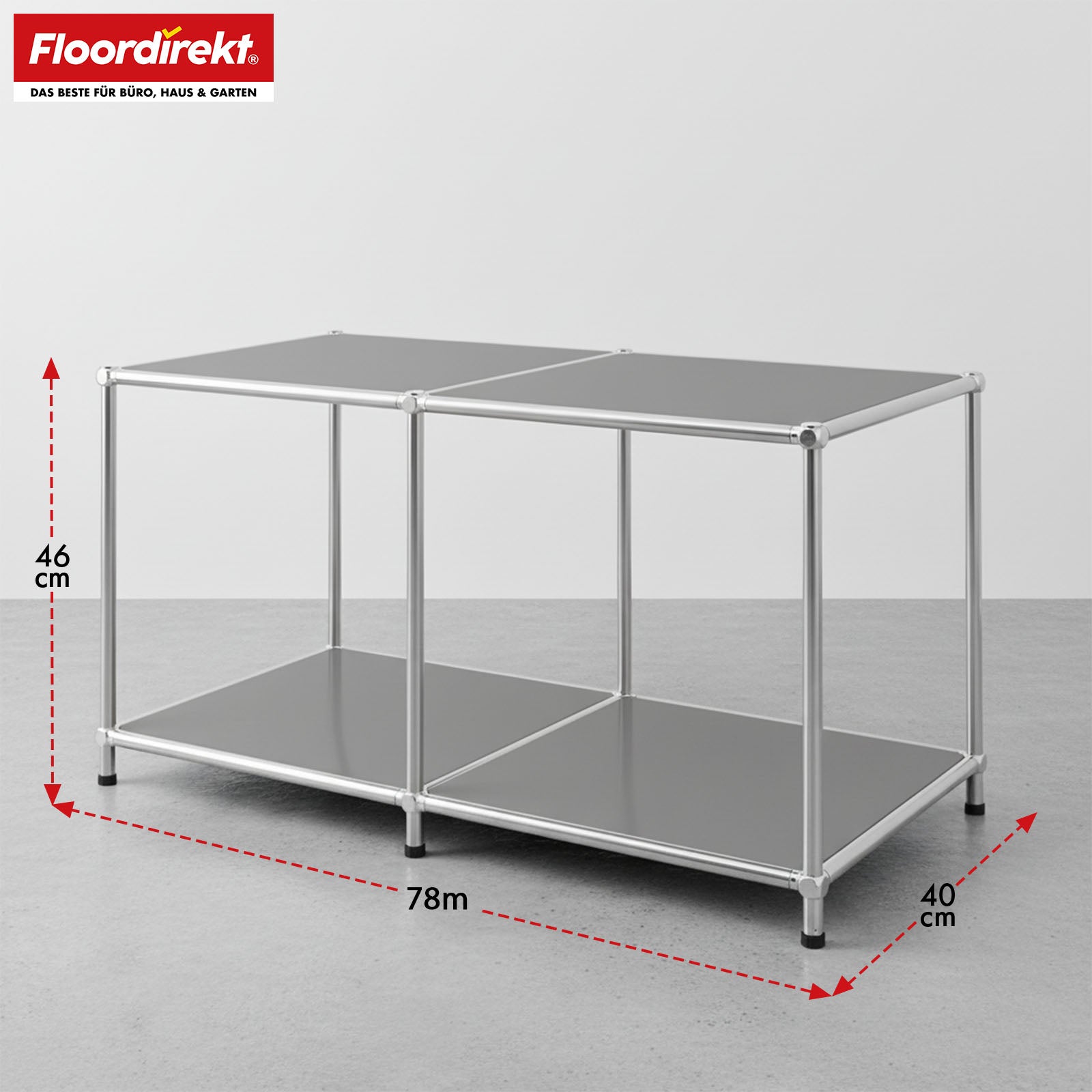 Regał metalowy | Concept Epure MK-016 | Kredens i regał z otwartymi półkami | Dostępny w kilku kolorach