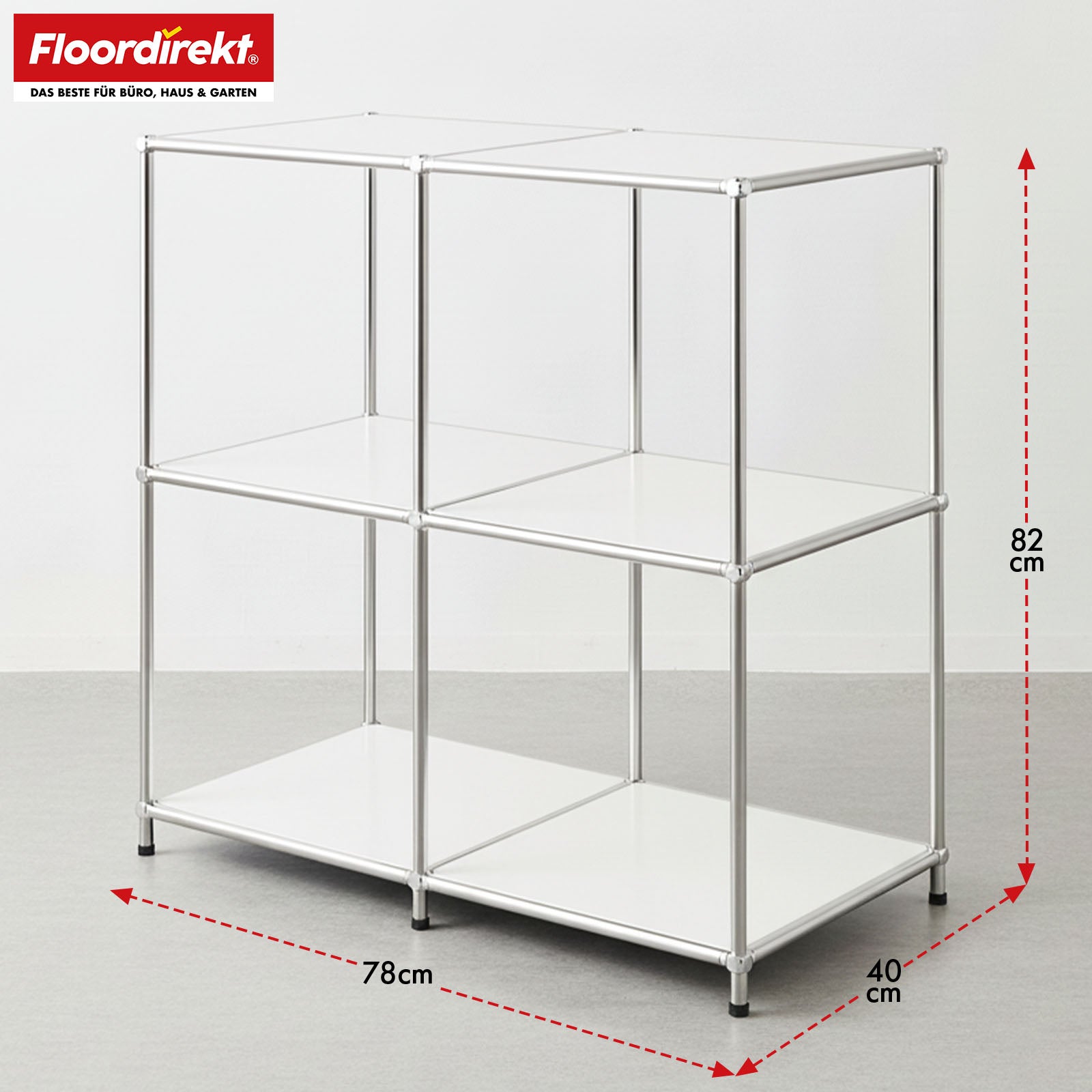 Regał metalowy | Concept Epure MK-027 | Otwarta 3-poziomowa komoda i regał | Dostępny w kilku kolorach