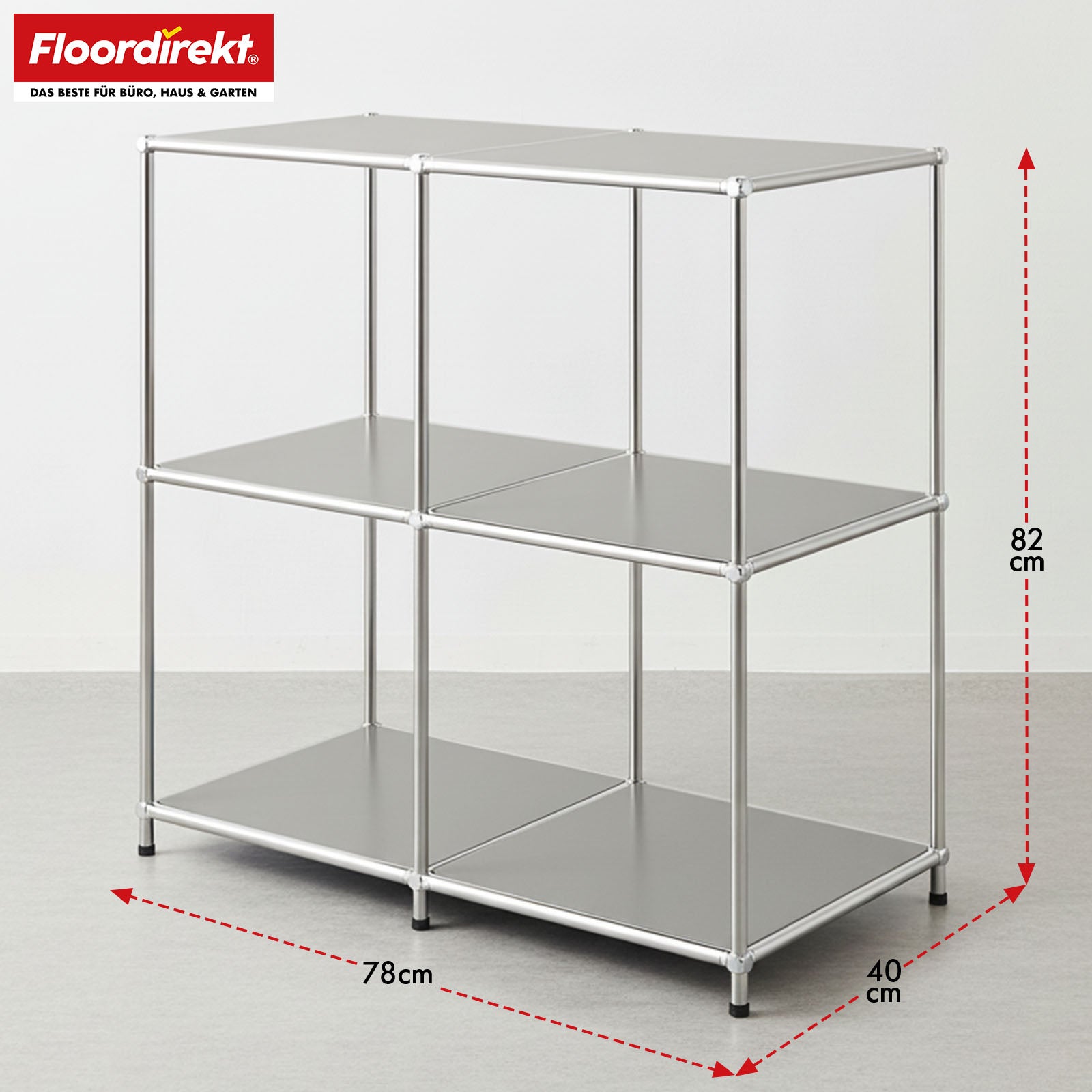 Regał metalowy | Concept Epure MK-027 | Otwarta 3-poziomowa komoda i regał | Dostępny w kilku kolorach