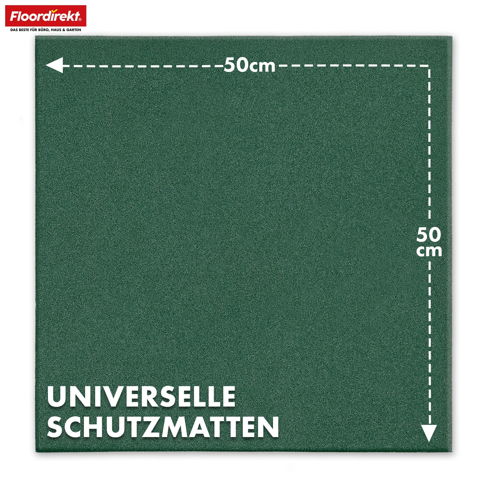 Mata zabezpieczająca przed upadkiem | Play Protect | Antypoślizgowa, wytrzymała gumowa ochrona podłogi | Różne grubości i kolory | 50 x 50 cm