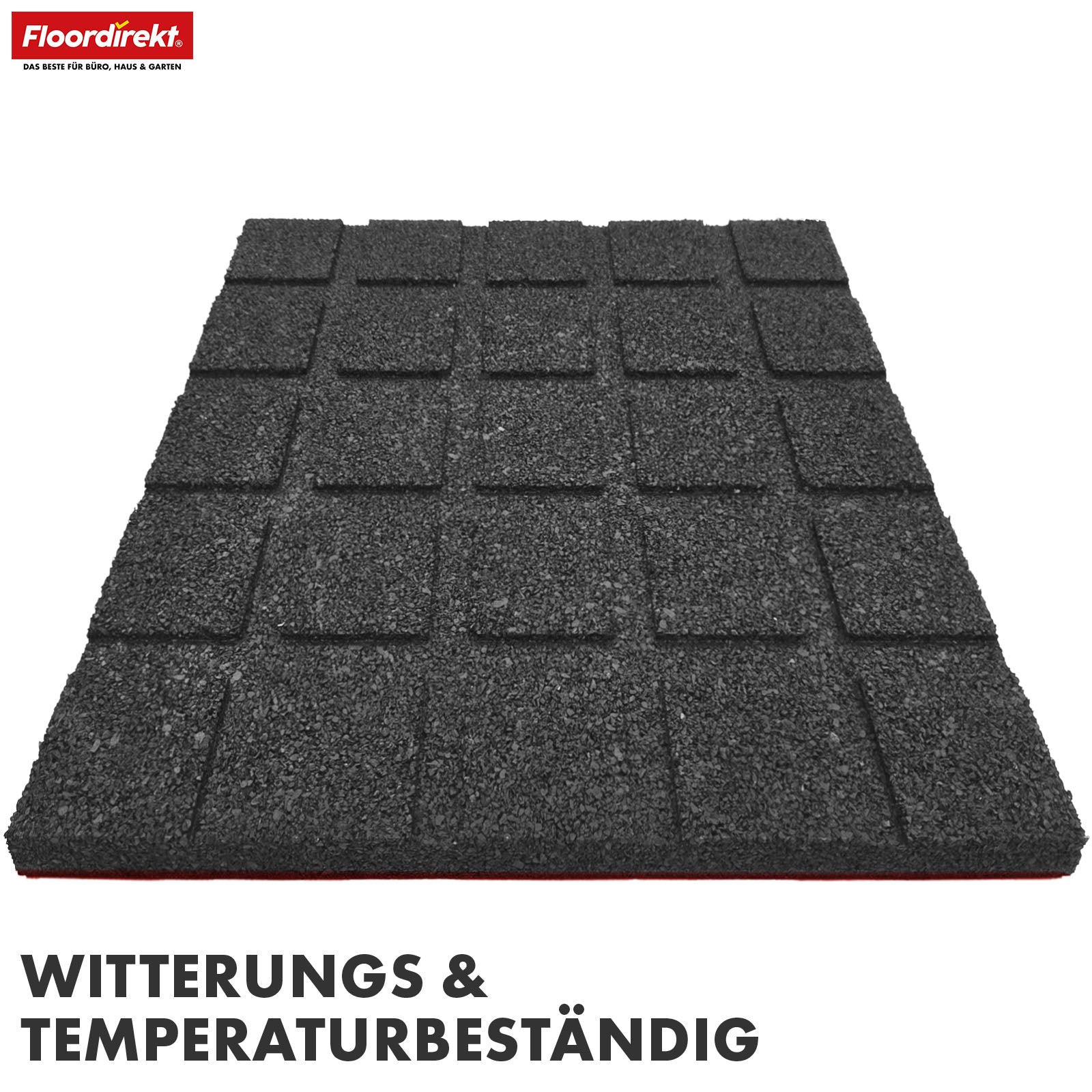 Mata zabezpieczająca przed upadkiem | Play Protect | Antypoślizgowa, wytrzymała gumowa ochrona podłogi | Różne grubości i kolory | 50 x 50 cm