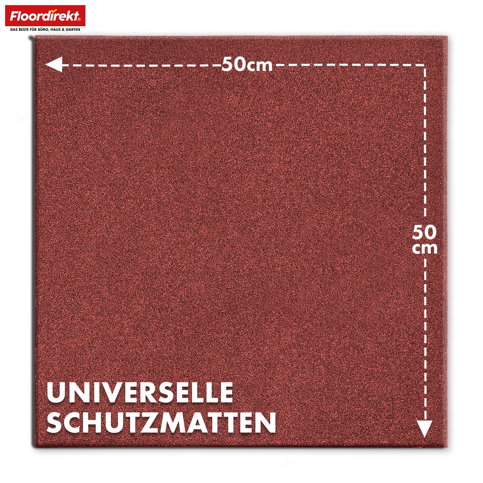 Mata zabezpieczająca przed upadkiem | Play Protect | Antypoślizgowa, wytrzymała gumowa ochrona podłogi | Różne grubości i kolory | 50 x 50 cm