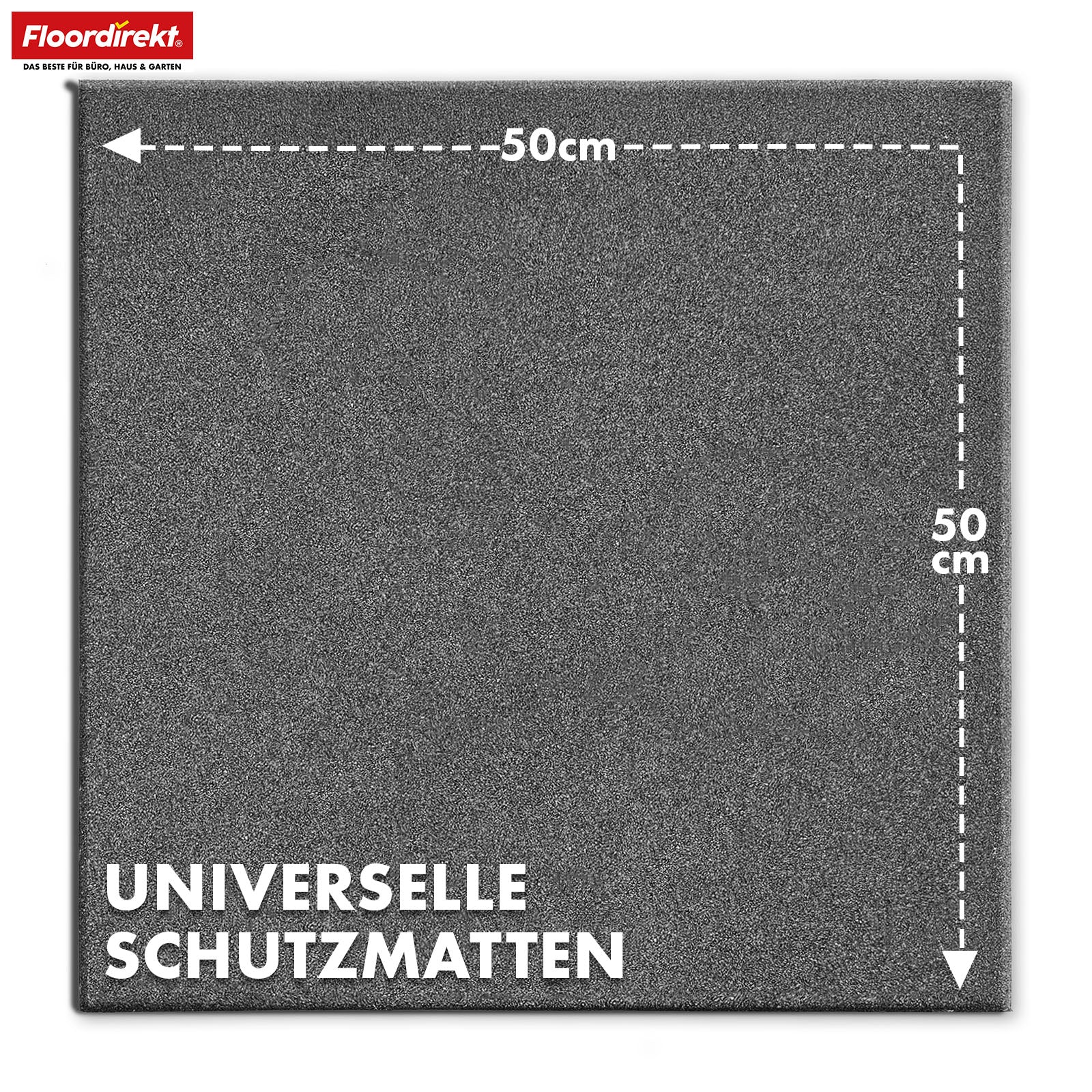 Mata zabezpieczająca przed upadkiem | Play Protect | Antypoślizgowa, wytrzymała gumowa ochrona podłogi | Różne grubości i kolory | 50 x 50 cm
