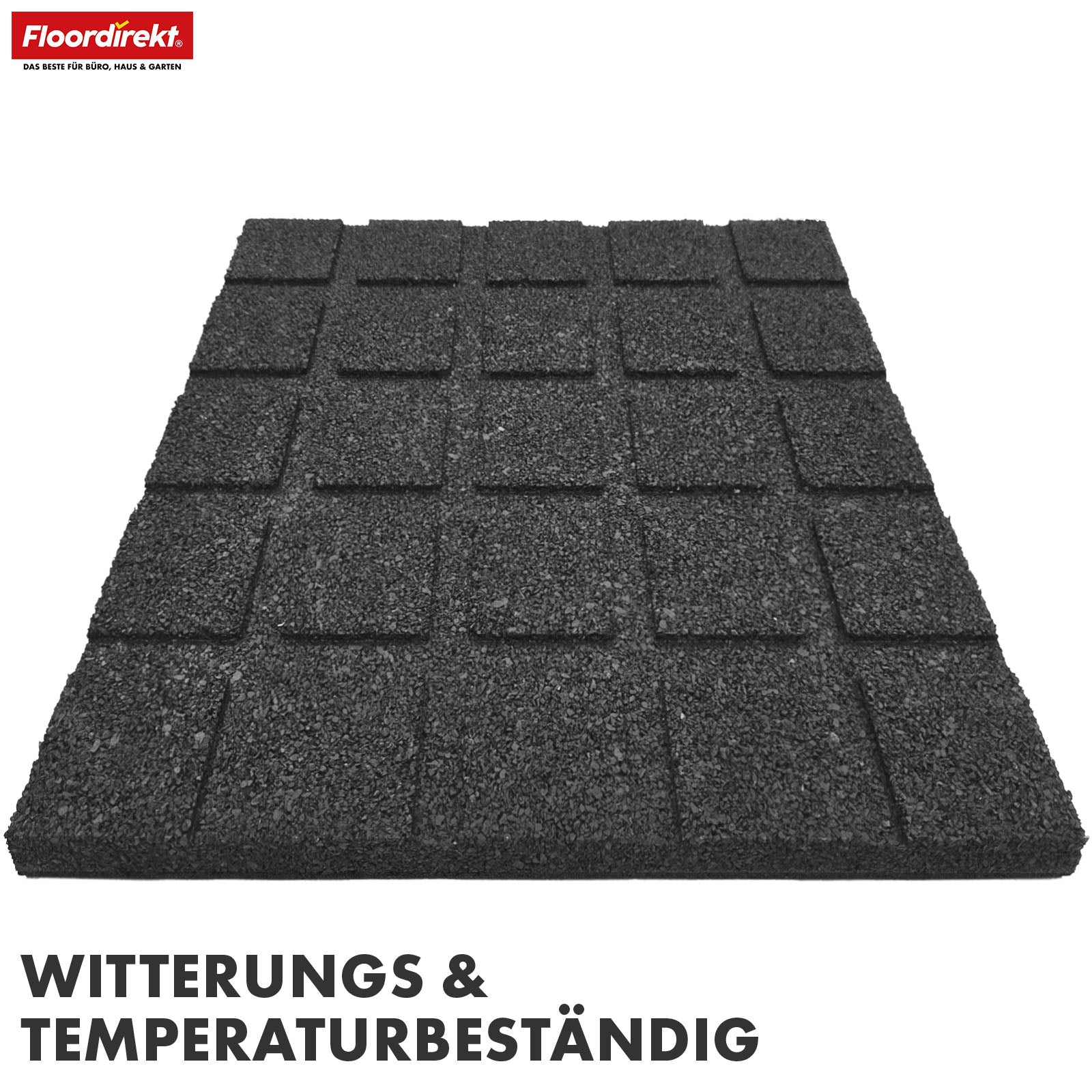 Mata zabezpieczająca przed upadkiem | Play Protect | Antypoślizgowa, wytrzymała gumowa ochrona podłogi | Różne grubości i kolory | 50 x 50 cm