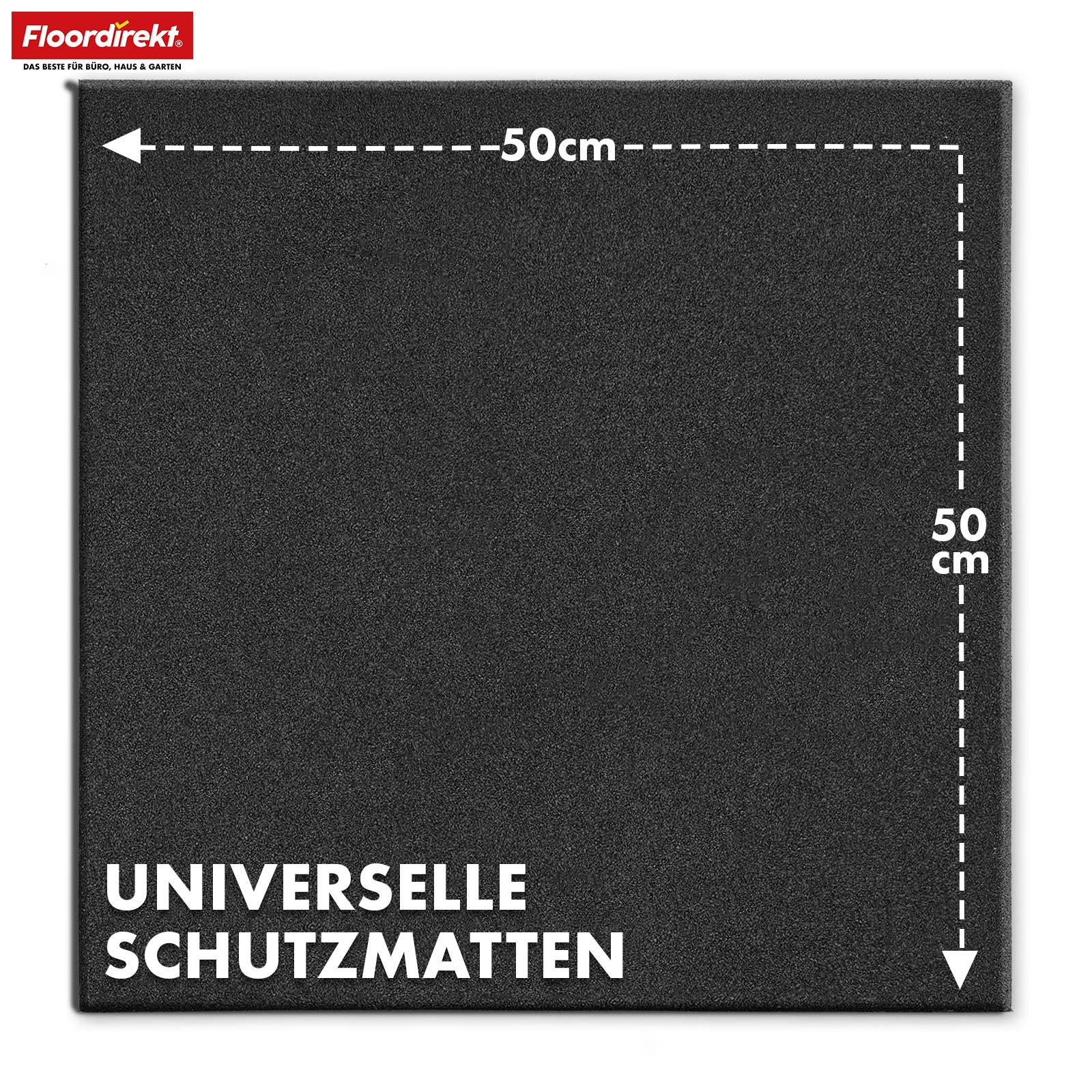 Mata zabezpieczająca przed upadkiem | Play Protect | Antypoślizgowa, wytrzymała gumowa ochrona podłogi | Różne grubości i kolory | 50 x 50 cm