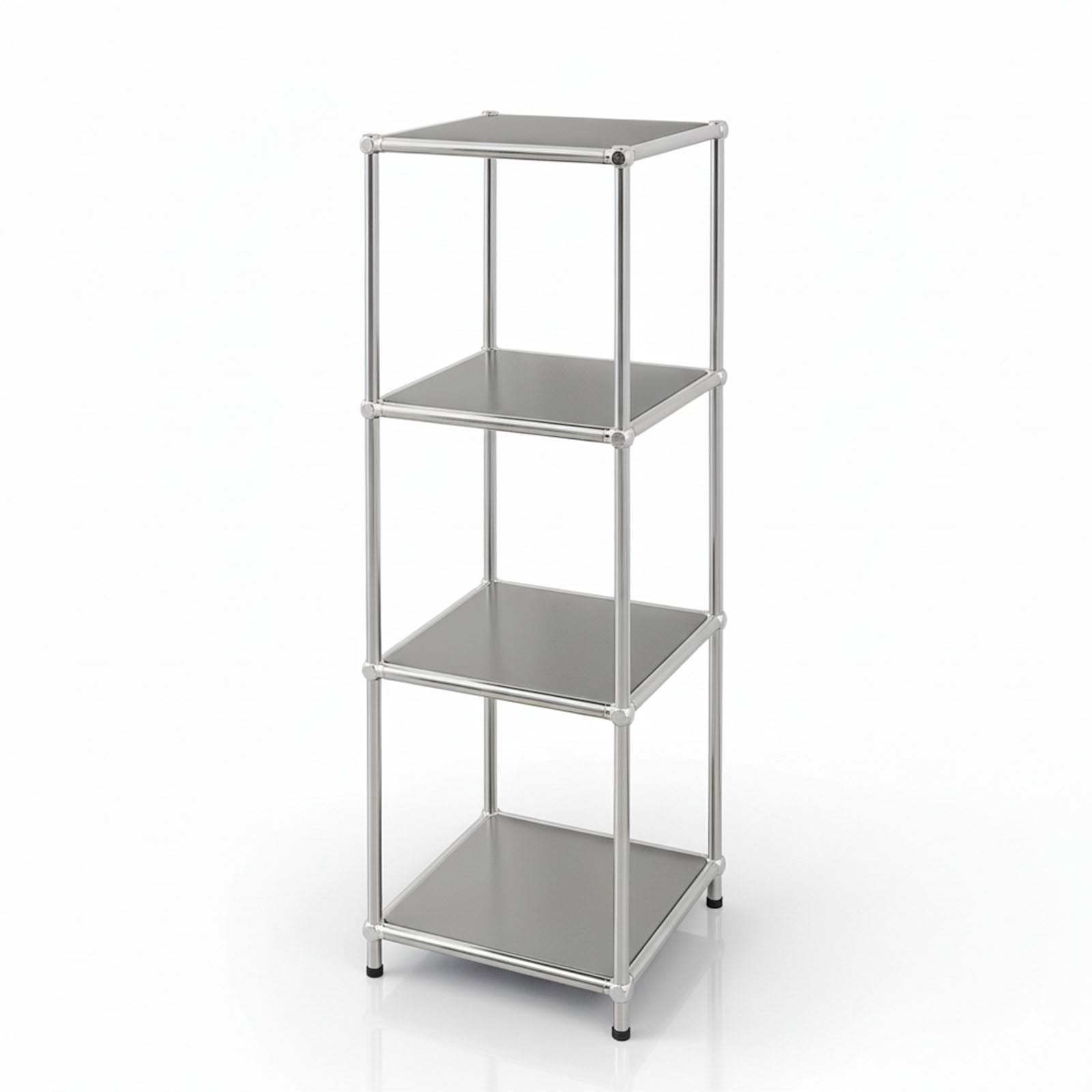 Regał metalowy | Concept Epure MK-005 | 4-poziomowy regał z otwartymi półkami | Dostępny w kilku kolorach