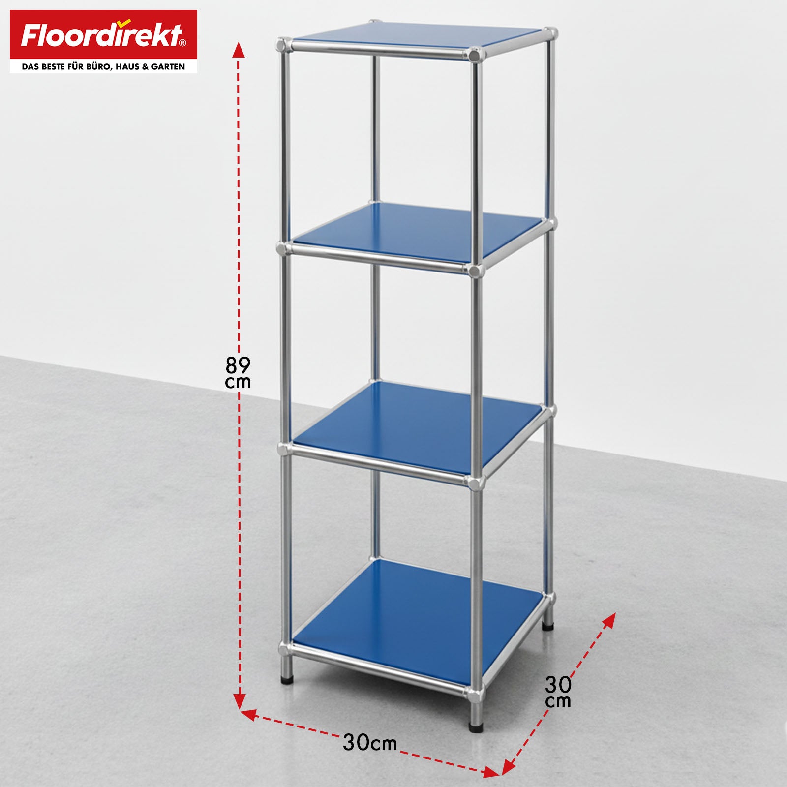 Regał metalowy | Concept Epure MK-005 | 4-poziomowy regał z otwartymi półkami | Dostępny w kilku kolorach