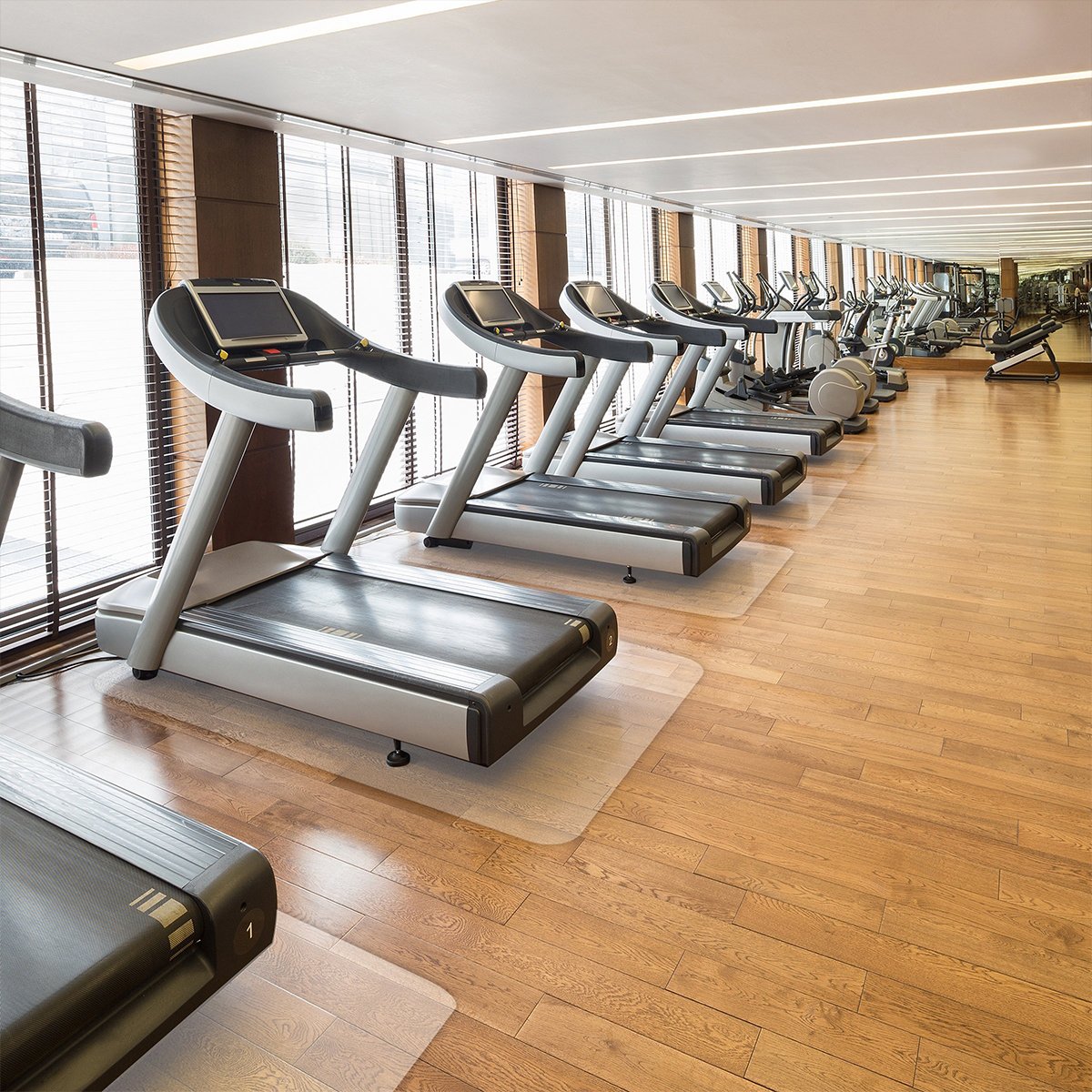 ✂ Mata ochronna | Podkład pod sprzęt fitnes | Przezroczysta | Prostokąt