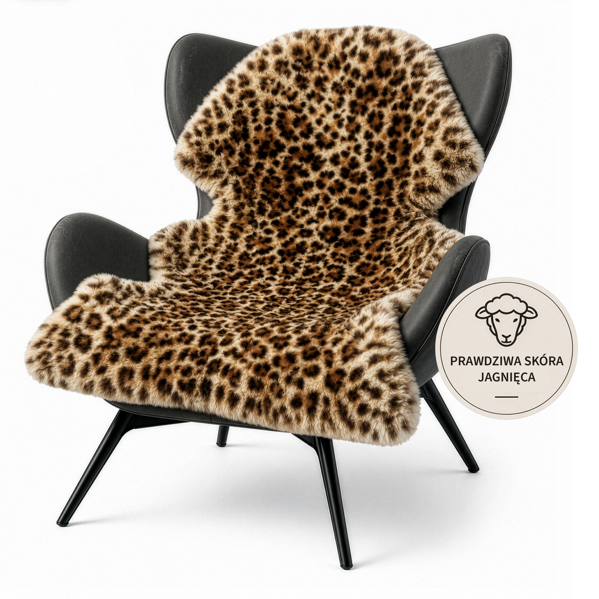 Skóra owcza Design | Audrey | Naturalna skóra jagnięca ze 100% wełny owczej | Miękka i naturalna