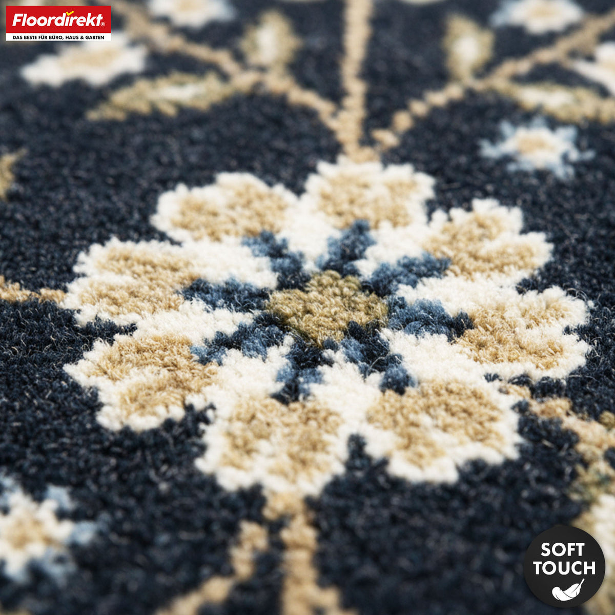 Dywan | Aristo | Elegancki dywan z klasycznym kwiatowym wzorem | Antypoślizgowy, trwały i łatwy w czyszczeniu | Dostępny w różnych rozmiarach