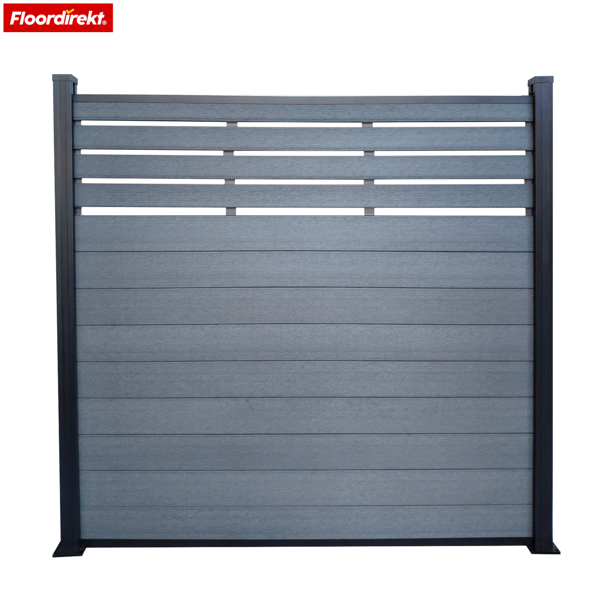 Ogrodzenie WPC Elba | 180x180 cm Antracyt | Odporne na warunki pogodowe, UV-stabilne i łatwe w pielęgnacji z aluminiowymi słupkami