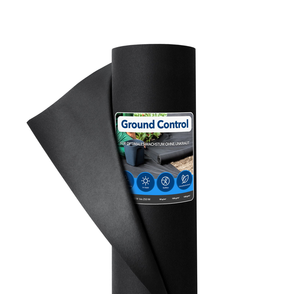 Agrowłóknina przeciw chwastom Ground Control | Czarny | Do 150 g/m² | Na wymiar