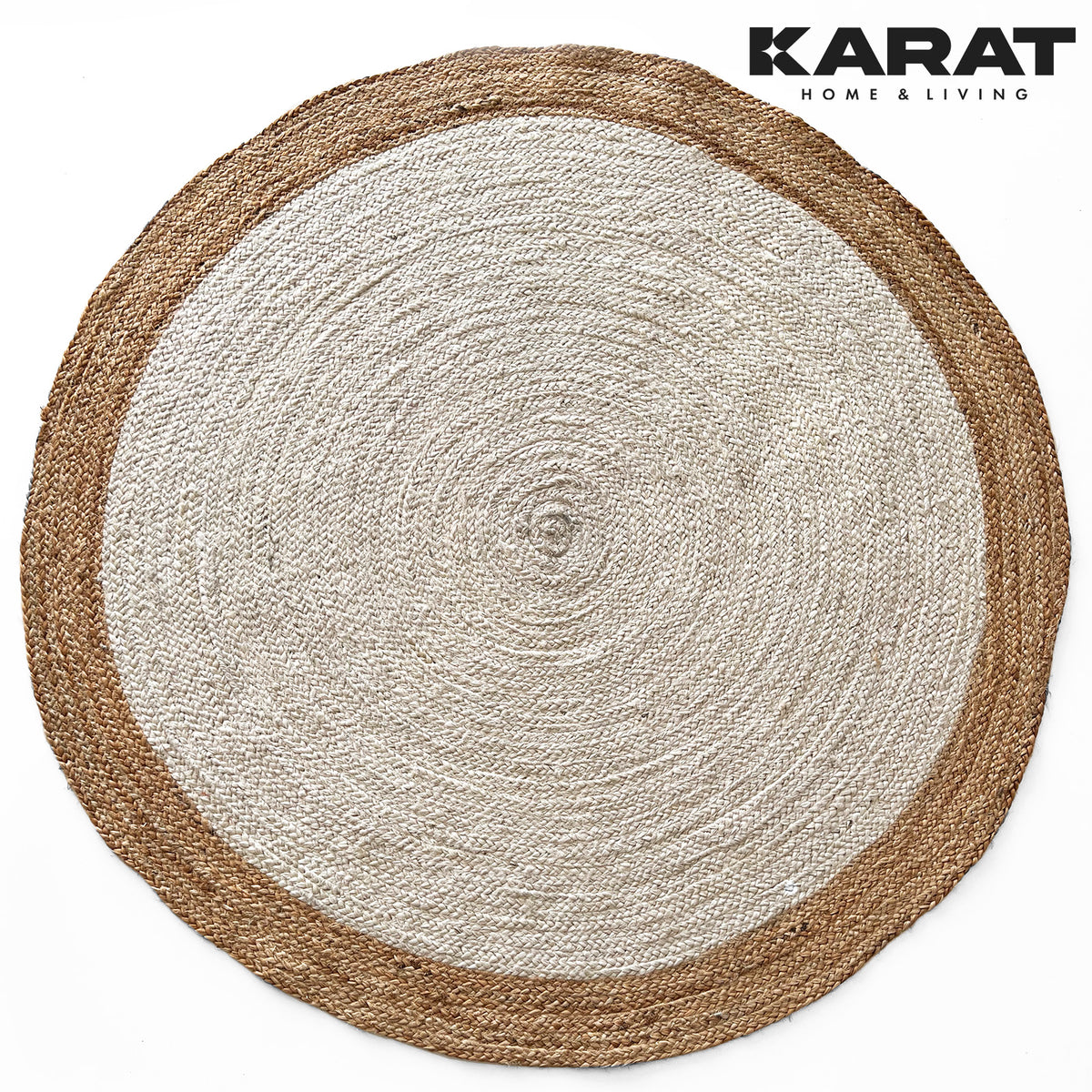 Dywan jutowy Agra | Okrągły | Ręcznie tkany | Wykonany z włókien naturalnych | Różne rozmiary