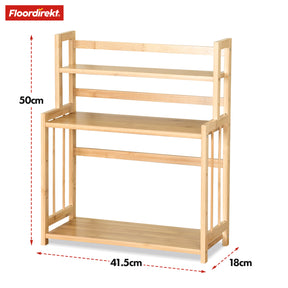 Bambusowa półka kuchenna | Alabama | Stylowe miejsce do przechowywania przypraw i przyborów kuchennych