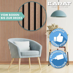 Panele akustyczne o wyglądzie drewna | Ponadczasowy design zapewniający przyjemną akustykę pomieszczenia | Dostępne w 3 wzorach i 2 rozmiarach