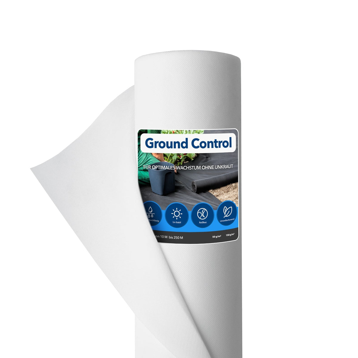 ✂ Agrowłóknina przeciw chwastom Ground Control | kolor biały | Do 150 g/m² | Na wymiar