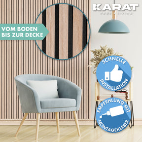 Panele akustyczne o wyglądzie drewna | Ponadczasowy design zapewniający przyjemną akustykę pomieszczenia | Dostępne w 3 wzorach i 2 rozmiarach
