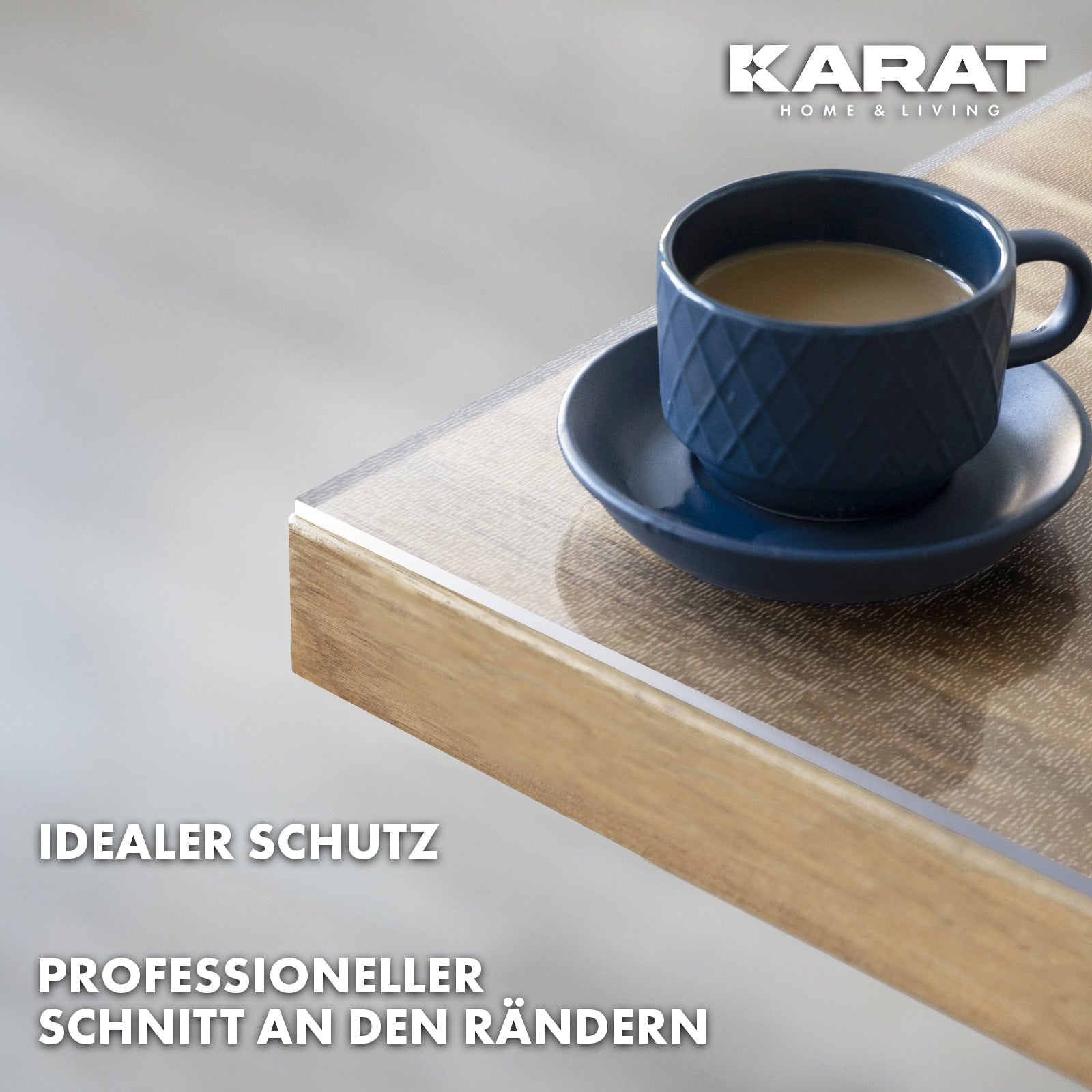 Folia na stół, przezroczysta, matowa, z prostym cięciem | Imperial | Antypoślizgowa, wodoodporna folia ochronna na stoły | Indywidualne cięcie na wymiar