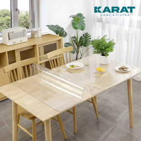 Przezroczysta folia stołowa z prostym cięciem | Crystal | Krystalicznie przezroczysta folia ochronna do stołów | Indywidualne cięcie