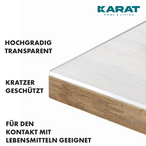 Przezroczysta folia stołowa z prostym cięciem | Crystal | Krystalicznie przezroczysta folia ochronna do stołów | Indywidualne cięcie