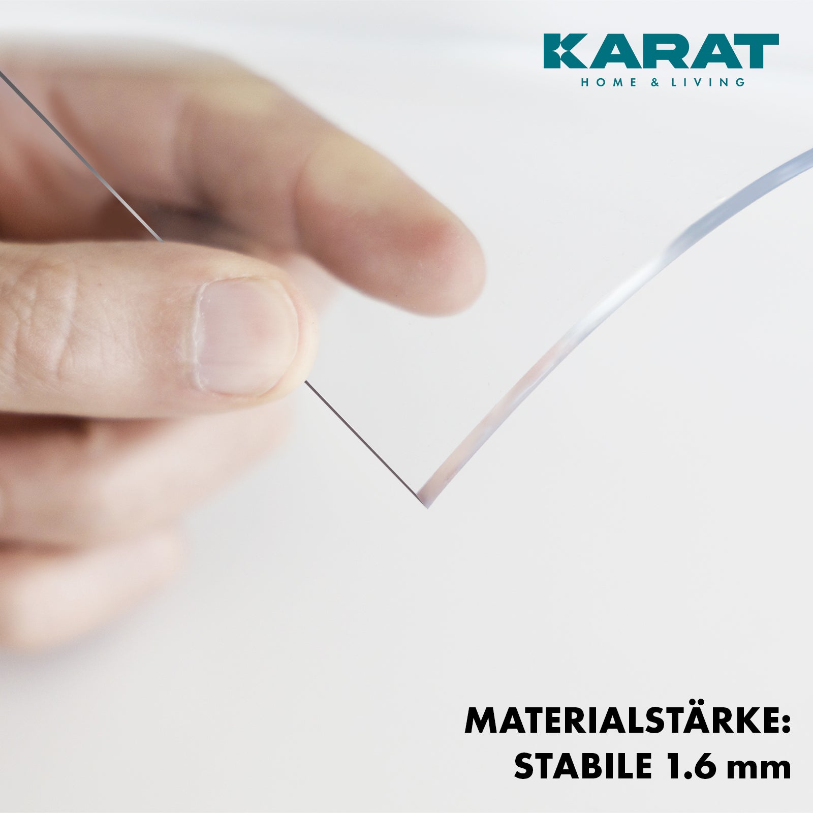 Przezroczysta folia stołowa z prostym cięciem | Crystal | Krystalicznie przezroczysta folia ochronna do stołów | Indywidualne cięcie