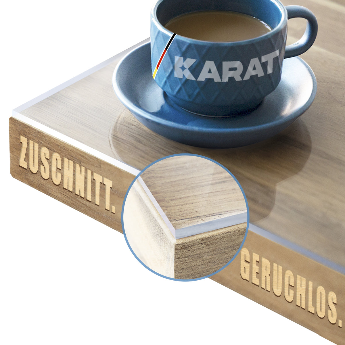 Przezroczysta folia stołowa z prostym cięciem | Crystal | Krystalicznie przezroczysta folia ochronna do stołów | Indywidualne cięcie