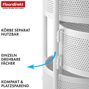 Wózek | Henry | Wózek kuchenny ze stali na kółkach | Wózek serwisowy | 3 lub 5 poziomów | Biały & Czarny