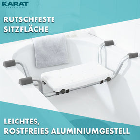 Siedzisko wannowe | Levi | Regulowane i antypoślizgowe siedzisko aluminiowe | Nośność do 150 kg
