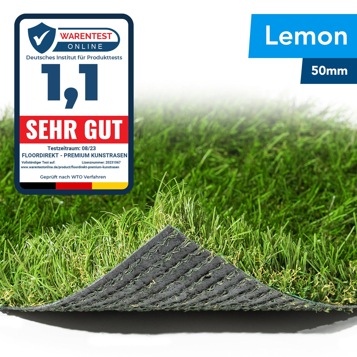 ✂ Sztuczna trawa Lemon | Wysokość: 50 mm