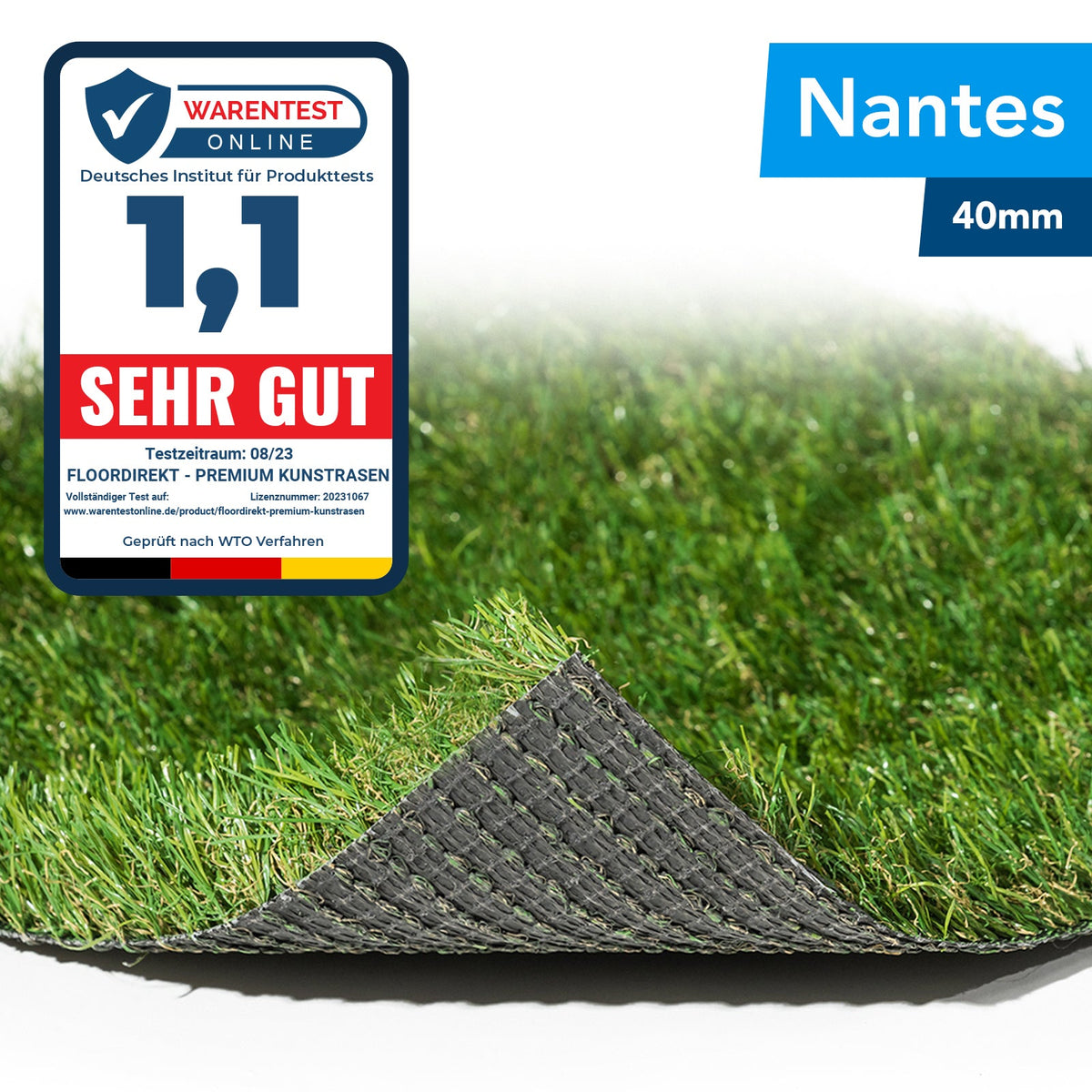 ✂ Sztuczna trawa Nantes | Wysokość: 40 mm
